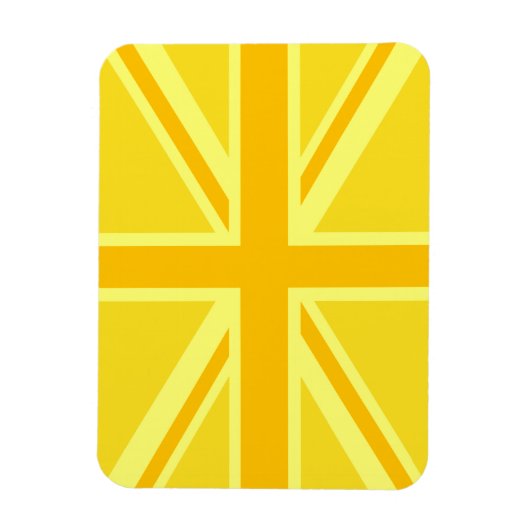 Gele Gele Union Jack British Flag Background Magneet (Verticaal)