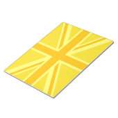 Gele Gele Union Jack British Flag Background Notitieblok (Schuin)