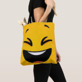 Gele gelukkige ogen tote bag (Dichtbij)