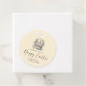 Gele Gelukkige Paashaas Bedankjes Labels (In situ)