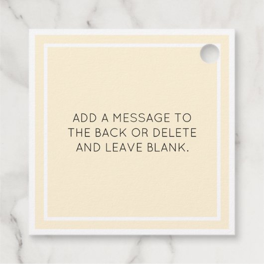 Gele Gelukkige Paashaas Bedankjes Labels (Achterkant)