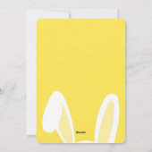 Gele gelukkige paasoren eitjes 4 foto's collage feestdagenkaart (Achterkant)