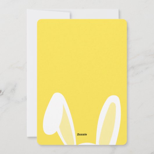 Gele gelukkige paasoren eitjes 4 foto's collage feestdagenkaart (Achterkant)