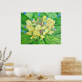 Gele gemberWaterverf Poster (Keuken)