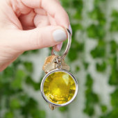 Gele gemstone-Sleutelhanger Sleutelhanger (Hand)