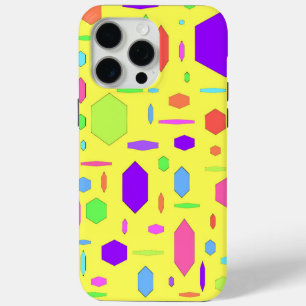 Gele geometrie iPhone 15 pro max hoesje