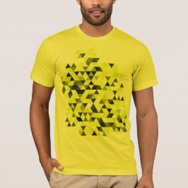 Gele geometrische driehoeken Patroon T-shirt