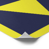 Gele geometrische driehoeken poster (Hoek)