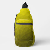 Gele geometrische meshpatroon met gradiënt sling bag (Voorkant)