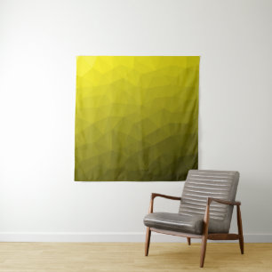 Gele geometrische meshpatroon met gradiënt wandkleed