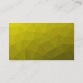 Gele geometrische meshpatroon QR-code Monogram Visitekaartje (Achterkant)
