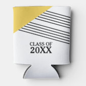 Gele Geometrische Stripe Afstuderen Koelbox Blikjeskoeler (Voorkant)
