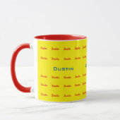 gele gepersonaliseerde typografie mok (Links)