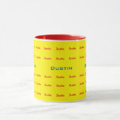 gele gepersonaliseerde typografie mok (Midden)
