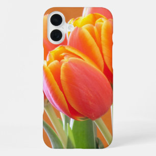 Gele Gerande Oranje Tulp Foto iPhone 16 Plus Hoesje