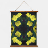 Gele geraniumbloemen Abstract Hangend Wandkleed (Voorkant)