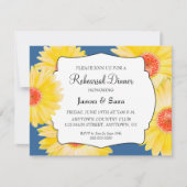 Gele Gerber Daisies repetitie diner Kaart (Voorkant)