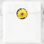 Gele Gerber Daisy Close Foto Ronde Sticker (Tas)