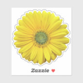 Gele Gerber Daisy Flower Kiss-Cut Sticker (Vel)