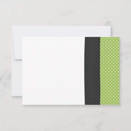 Gele Gerber Daisy Polka Dot Reply Kaart (Achterkant)