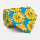 Gele Gerbera Daisies Stropdas (Opgerold)