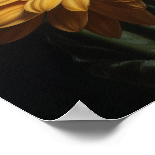 Gele Gerbera Daisy Art Print Poster (Hoek)