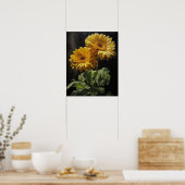 Gele Gerbera Daisy Art Print Poster (Keuken)