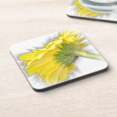 gele gerbera daisy bier onderzetter (Linkerzijde)