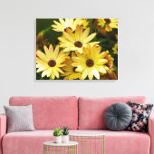 Gele Gerbera Daisy Bloemen Canvas Art Afdruk (Insitu (Woonkamer))