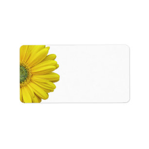 Gele Gerbera Daisy Bruiloft Blank Adresetiketten Etiket