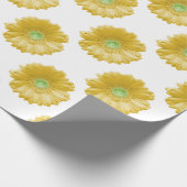 Gele gerbera daisy cadeaupapier (Hoek)