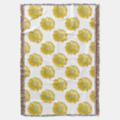 Gele gerbera daisy deken (Voorkant Verticaal)