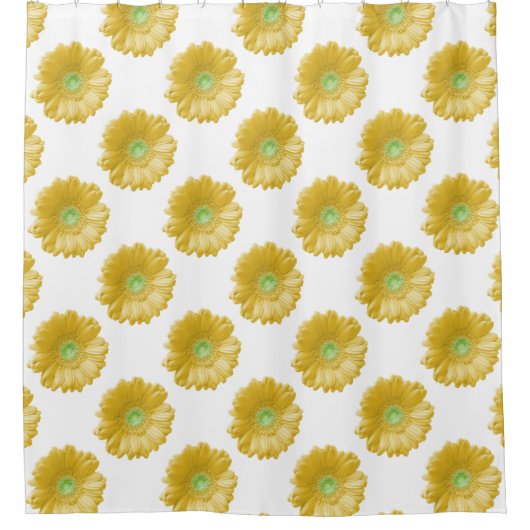 Gele gerbera daisy douchegordijn (Voorkant)