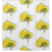gele gerbera daisy douchegordijn (Voorkant)