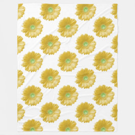 Gele gerbera daisy fleece deken