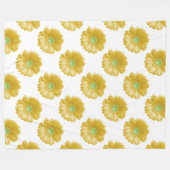 Gele gerbera daisy fleece deken (Voorkant (Horizontaal))