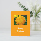 Gele Gerbera Daisy Flower Briefkaart (Staand voorkant)