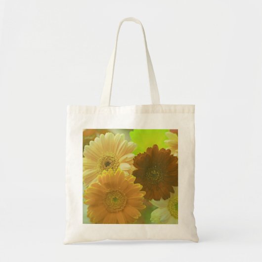 Gele Gerbera Daisy Flowers Art Canvas tassen (Voorkant)