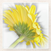 gele gerbera daisy glazen onderzetter (Voorkant)
