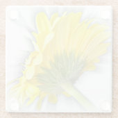 gele gerbera daisy glazen onderzetter (Achterkant)