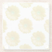 Gele gerbera daisy glazen onderzetter (Achterkant)