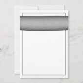 Gele Gerbera Daisy Gray Ribbon Uitnodiging (Achterkant)