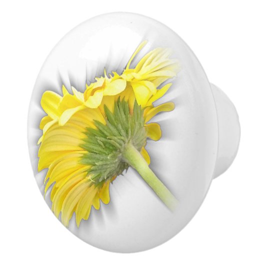 gele gerbera daisy keramische knop (Rechts)