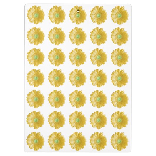 Gele gerbera daisy klembord (Achterkant)