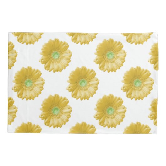 Gele gerbera daisy kussensloop (Achterkant)