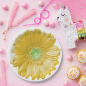 Gele gerbera daisy papieren bordje (Feest)