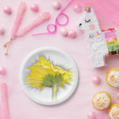 gele gerbera daisy papieren bordje (Feest)