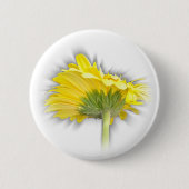 gele gerbera daisy ronde button 5,7 cm (Voorkant)