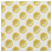 Gele gerbera daisy stof (Swatch)