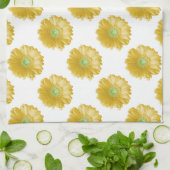 Gele gerbera daisy theedoek (Gevouwen)